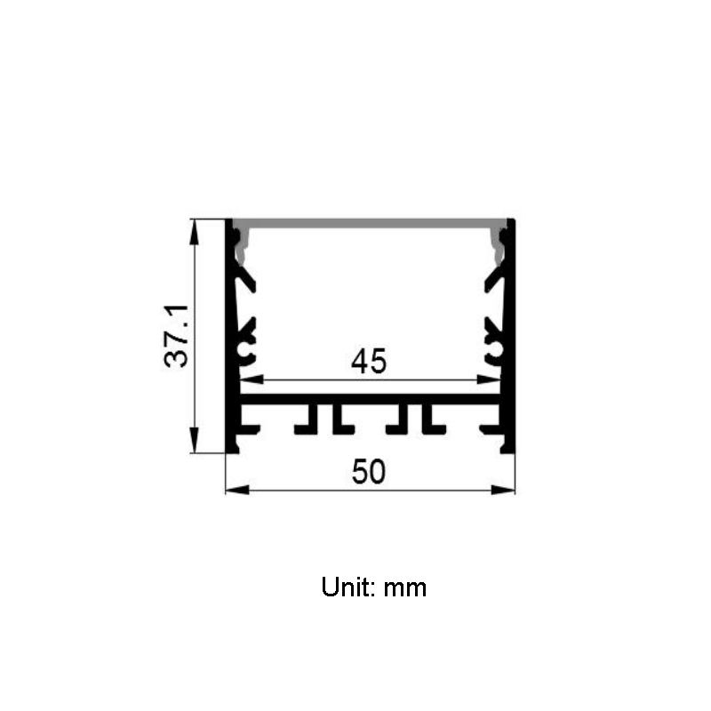 Suspended Light LED Diffuser Aluminum Channel For 45mm LED Strips Suspended Light LED Diffuser Aluminum Channel For 45mm LED Strips